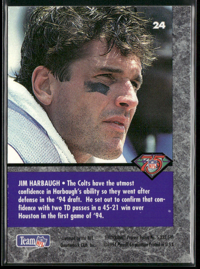 Jim Harbaugh 1994 Playoff Contenders #24 Indianapolis Colts