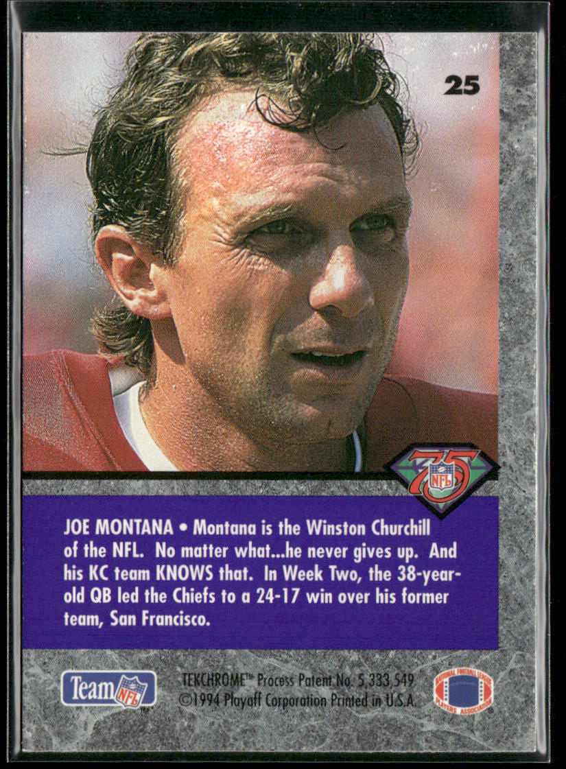 Joe Montana 1994 Playoff Contenders #25 Kansas City Chiefs