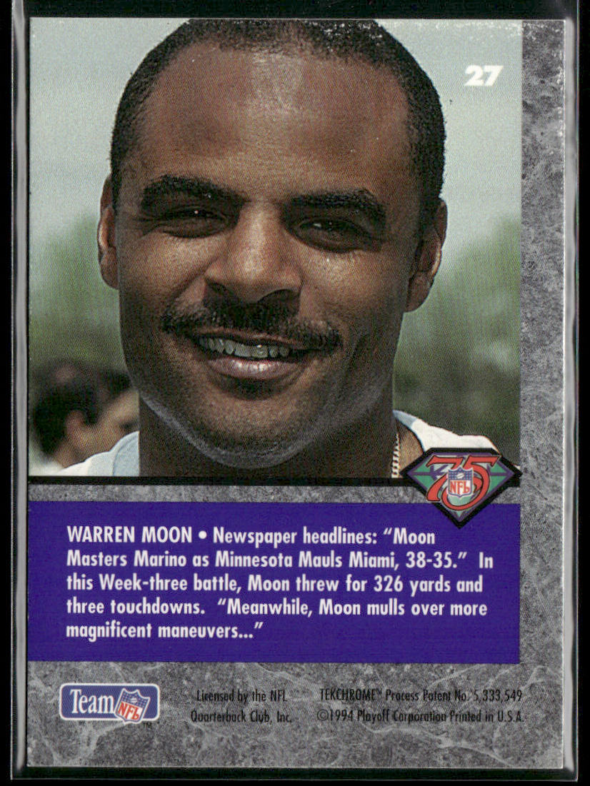 Warren Moon 1994 Playoff Contenders #27 Minnesota Vikings