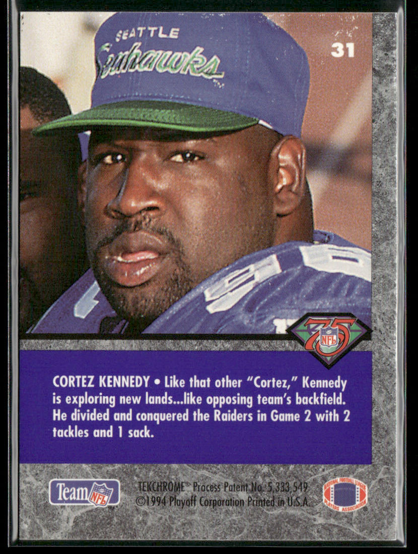 Cortez Kennedy 1994 Playoff Contenders #31 Seattle Seahawks