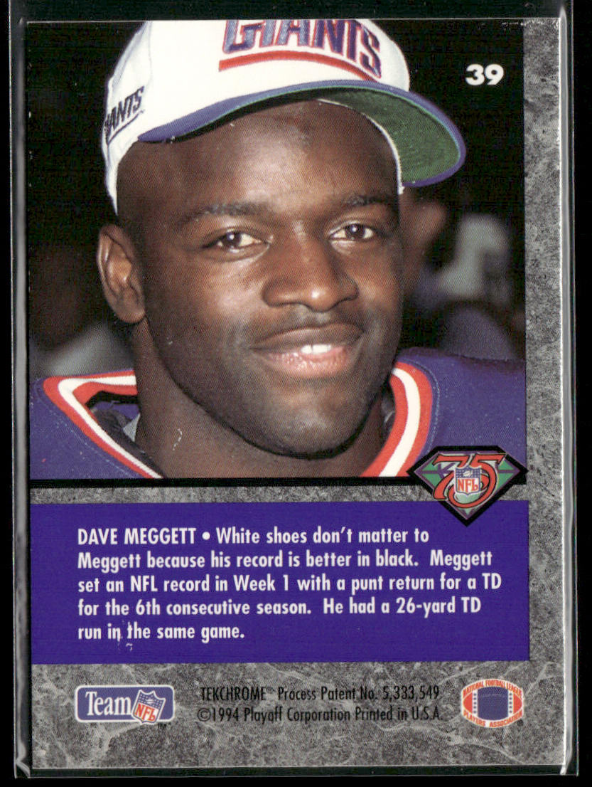 Dave Meggett 1994 Playoff Contenders #39 New York Giants