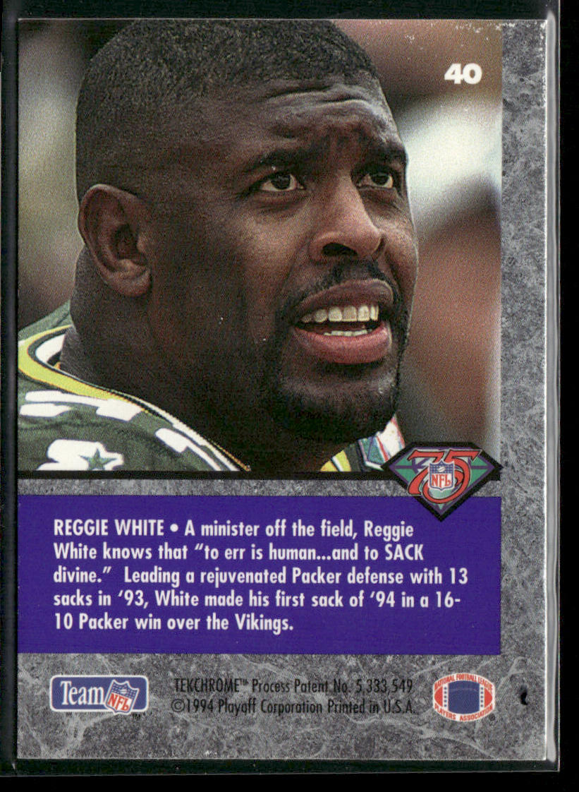 Reggie White 1994 Playoff Contenders #40 Green Bay Packers