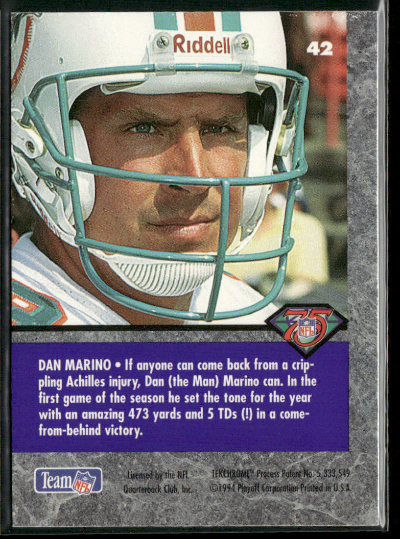 Dan Marino 1994 Playoff Contenders #42 Miami Dolphins