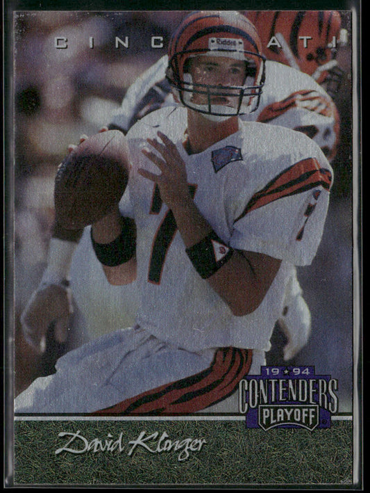 David Klingler 1994 Playoff Contenders #47 Cincinnati Bengals