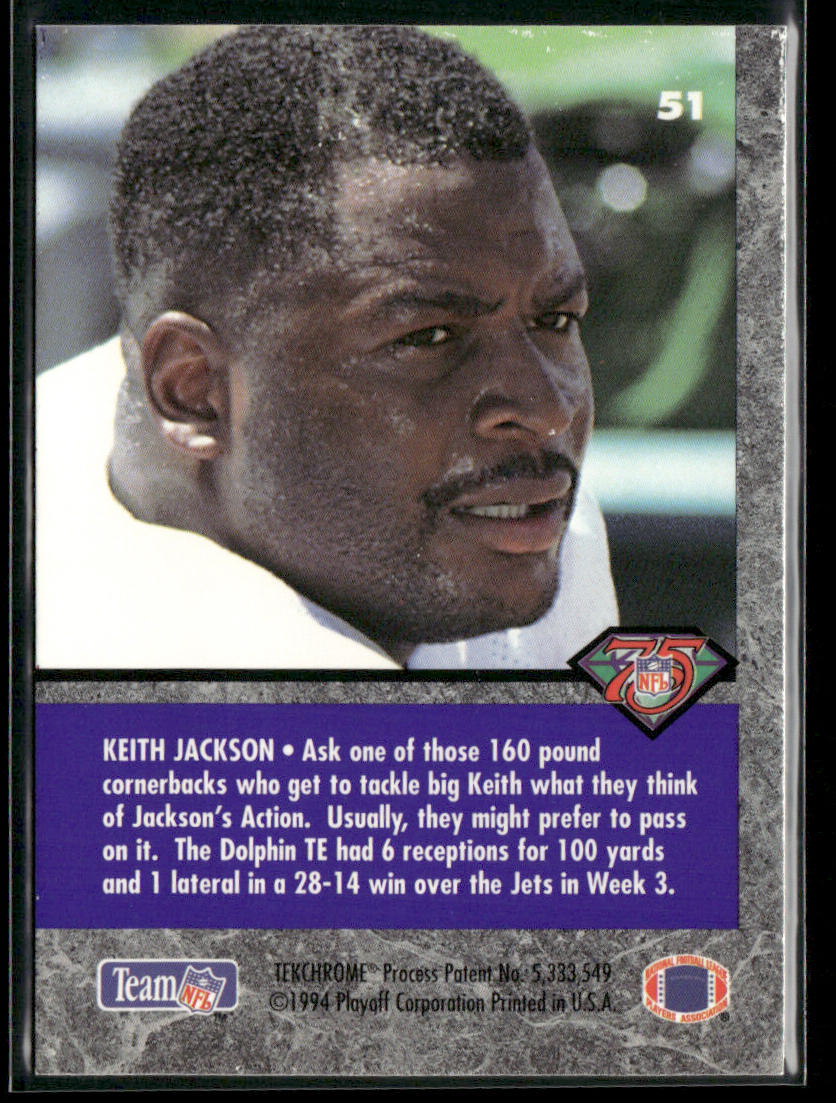 Keith Jackson 1994 Playoff Contenders #51 Miami Dolphins
