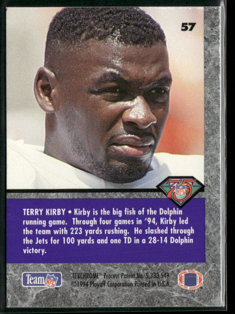 Terry Kirby 1994 Playoff Contenders #57 Miami Dolphins