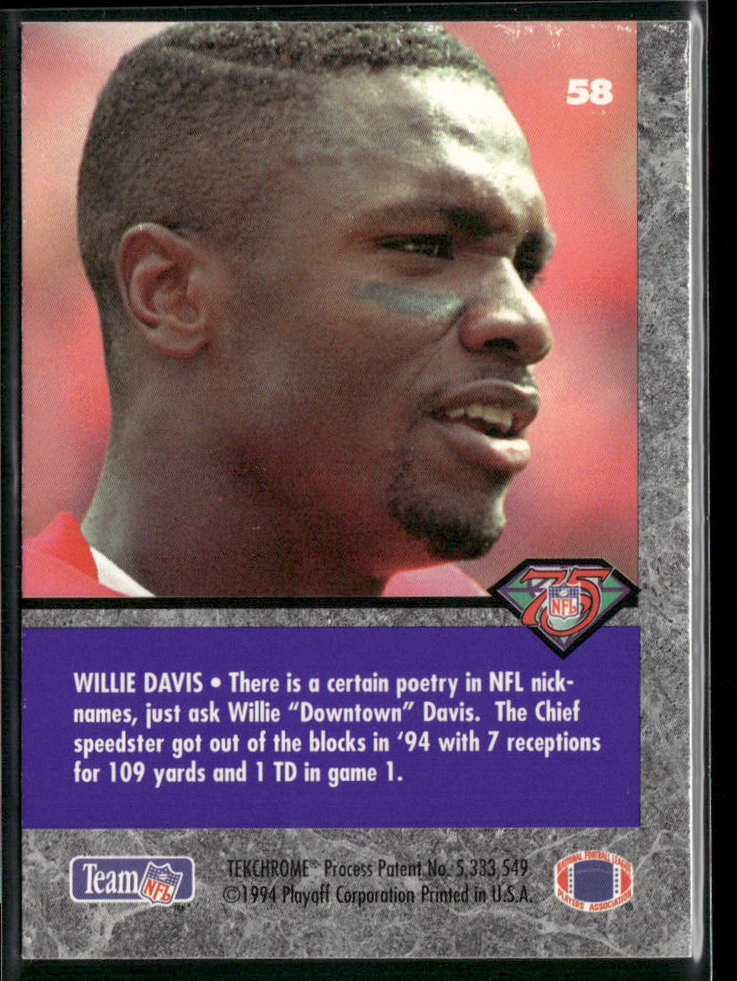 Willie Davis 1994 Playoff Contenders #58 Kansas City Chiefs