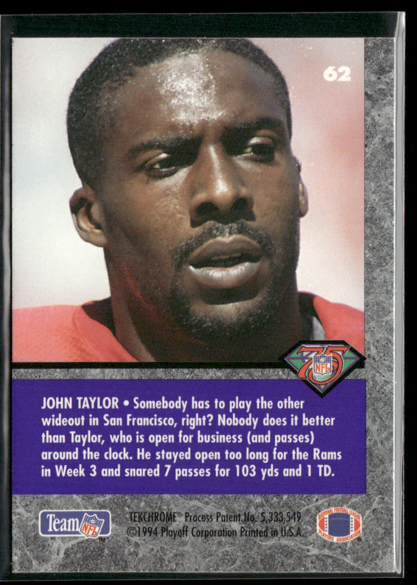 John Taylor 1994 Playoff Contenders #62 San Francisco 49ers