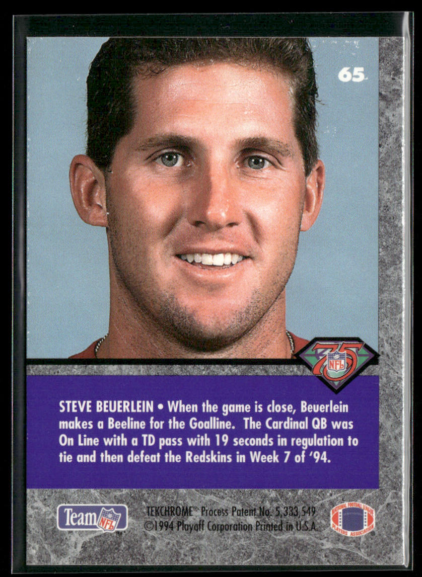Steve Beuerlein 1994 Playoff Contenders #65 Arizona Cardinals