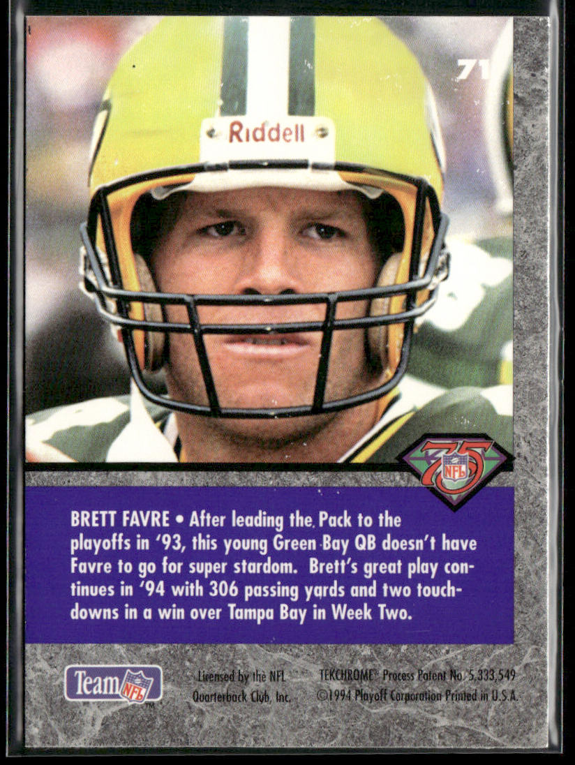 Brett Favre 1994 Playoff Contenders #71 Green Bay Packers