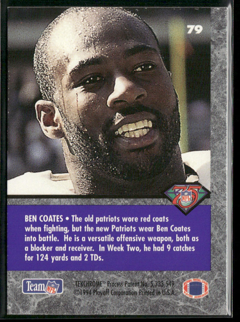Ben Coates 1994 Playoff Contenders #79 New England Patriots