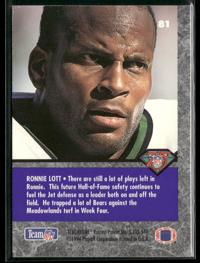 Ronnie Lott 1994 Playoff Contenders #81 New York Jets