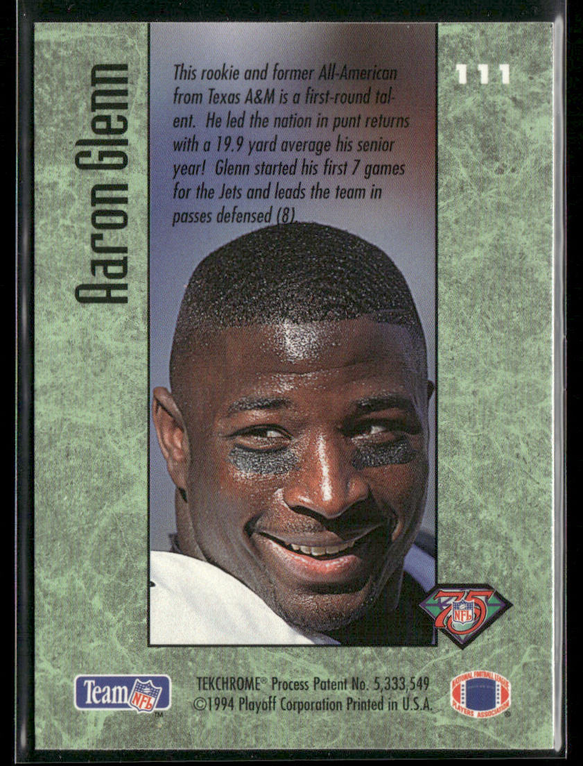 Aaron Glenn 1994 Playoff Contenders #111 RC New York Jets