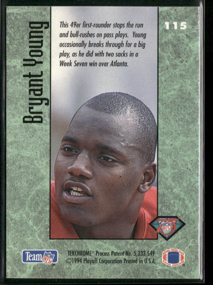 Bryant Young 1994 Playoff Contenders #115 RC San Francisco 49ers