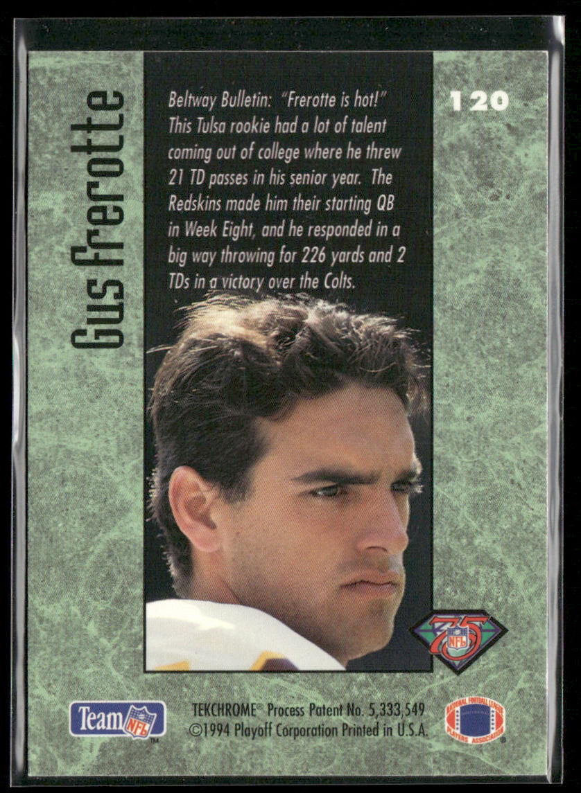 Gus Frerotte 1994 Playoff Contenders #120 RC Washington Redskins