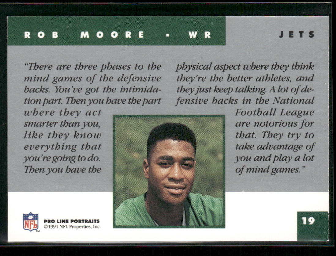 Rob Moore 1991 Pro Line Portraits #19 New York Jets
