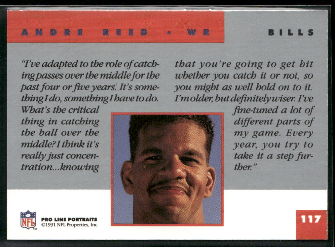 Andre Reed 1991 Pro Line Portraits #117 Buffalo Bills