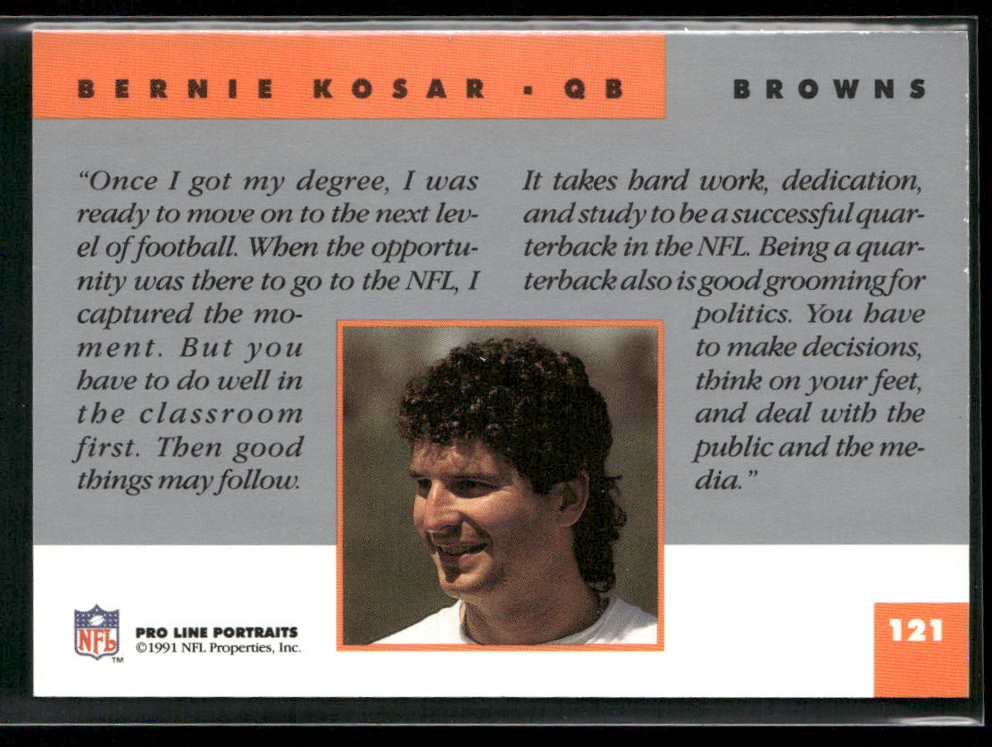 Bernie Kosar 1991 Pro Line Portraits #121 Cleveland Browns