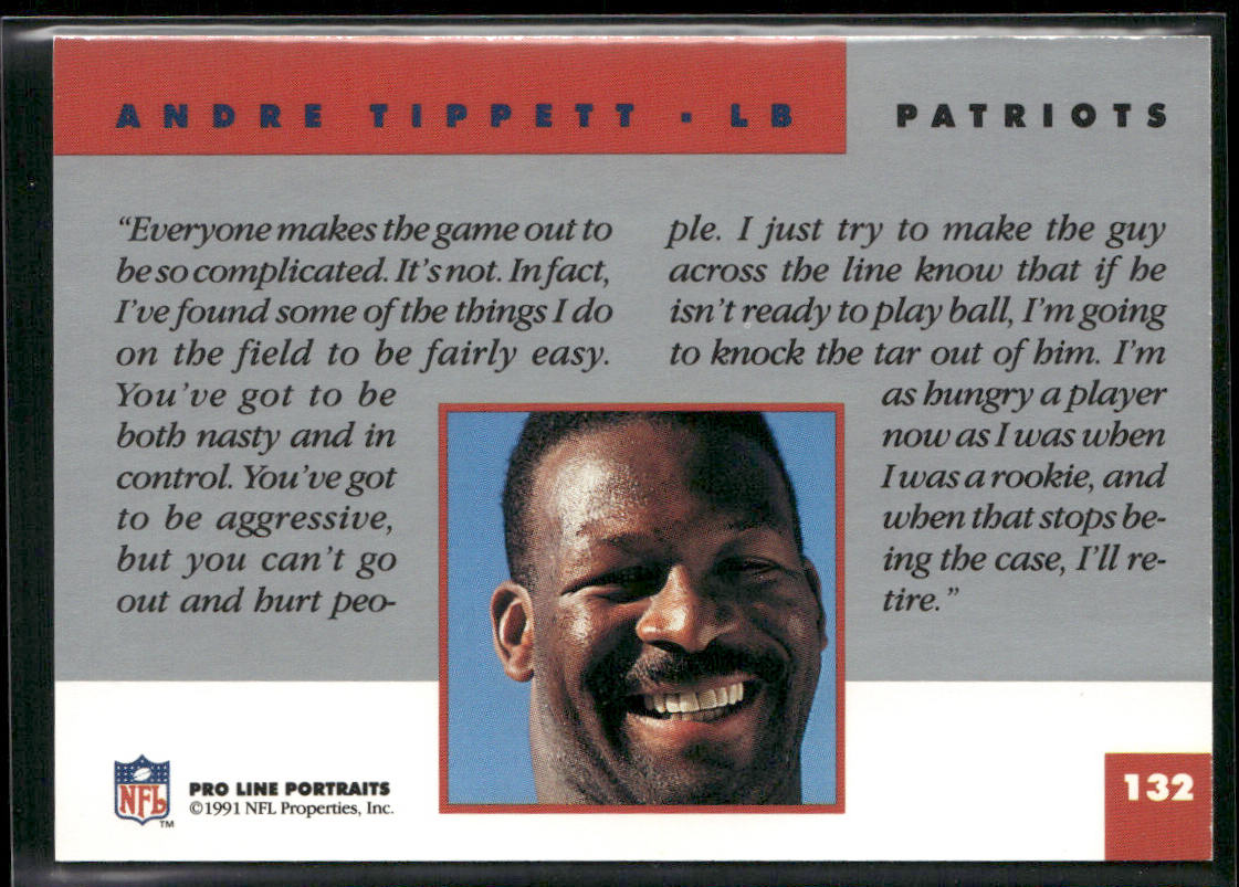 Andre Tippett 1991 Pro Line Portraits #132 New England Patriots