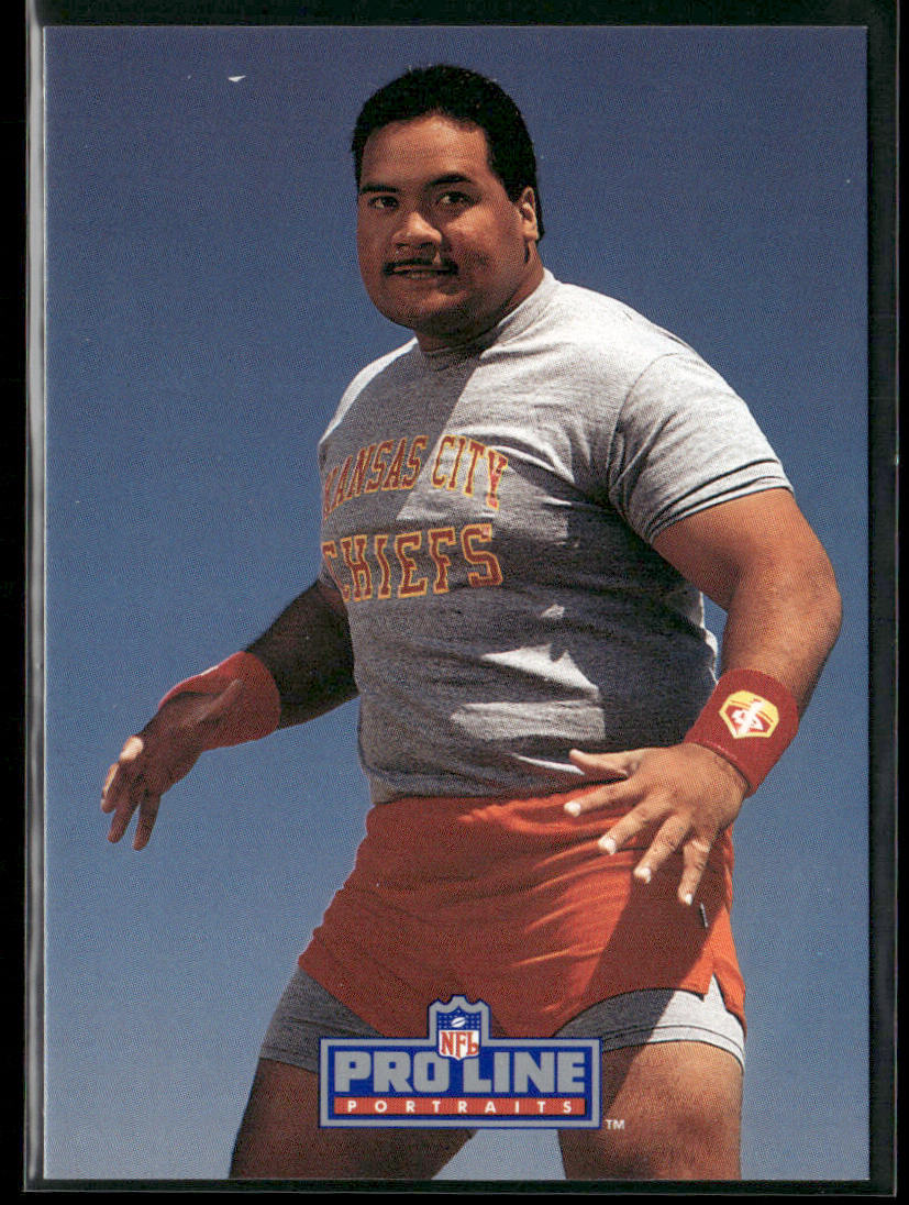 Dan Saleaumua 1991 Pro Line Portraits #219 Kansas City Chiefs