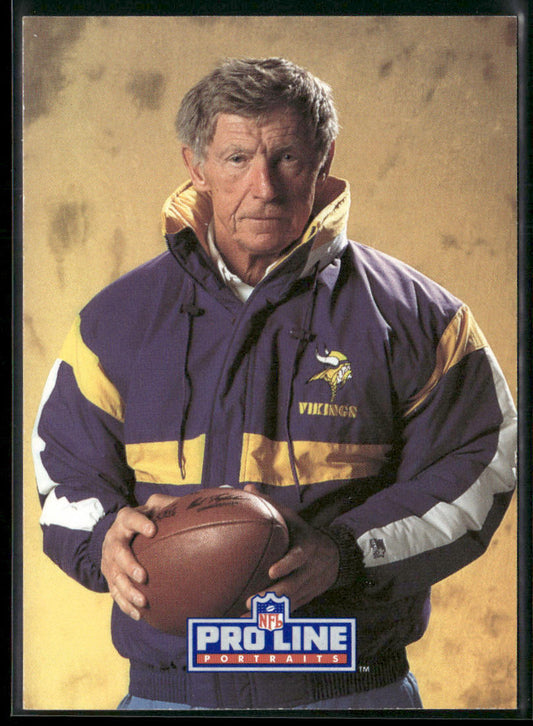 Jerry Burns 1991 Pro Line Portraits #233 Minnesota Vikings