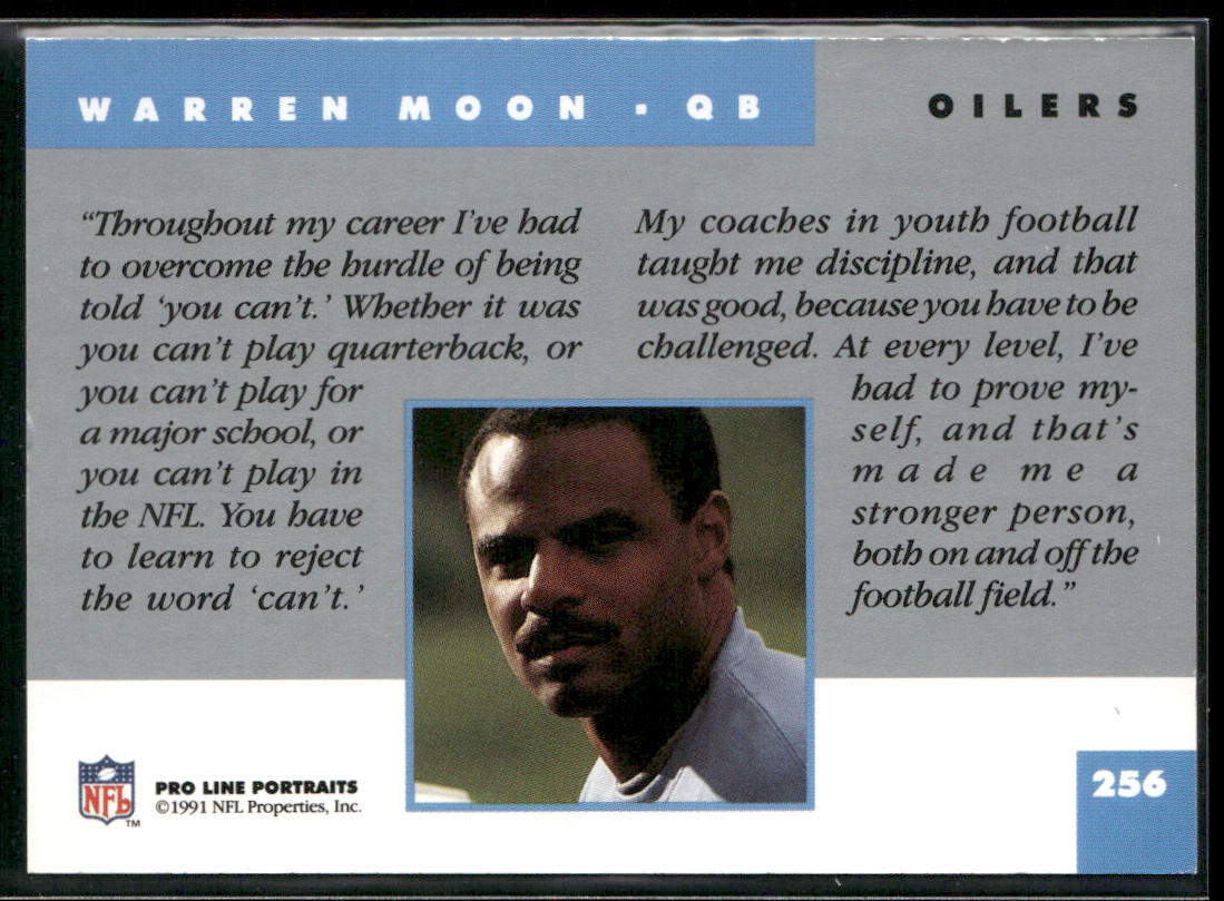 Warren Moon 1991 Pro Line Portraits #256 Houston Oilers