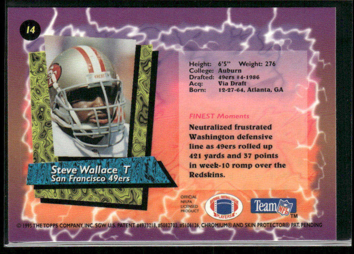 Steve Wallace 1995 Finest #14 San Francisco 49ers