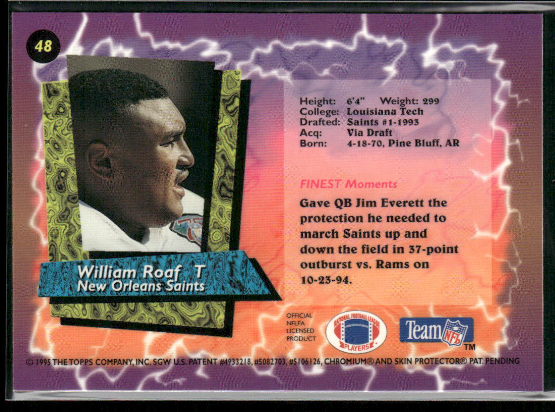 Willie Roaf 1995 Finest #48 New Orleans Saints