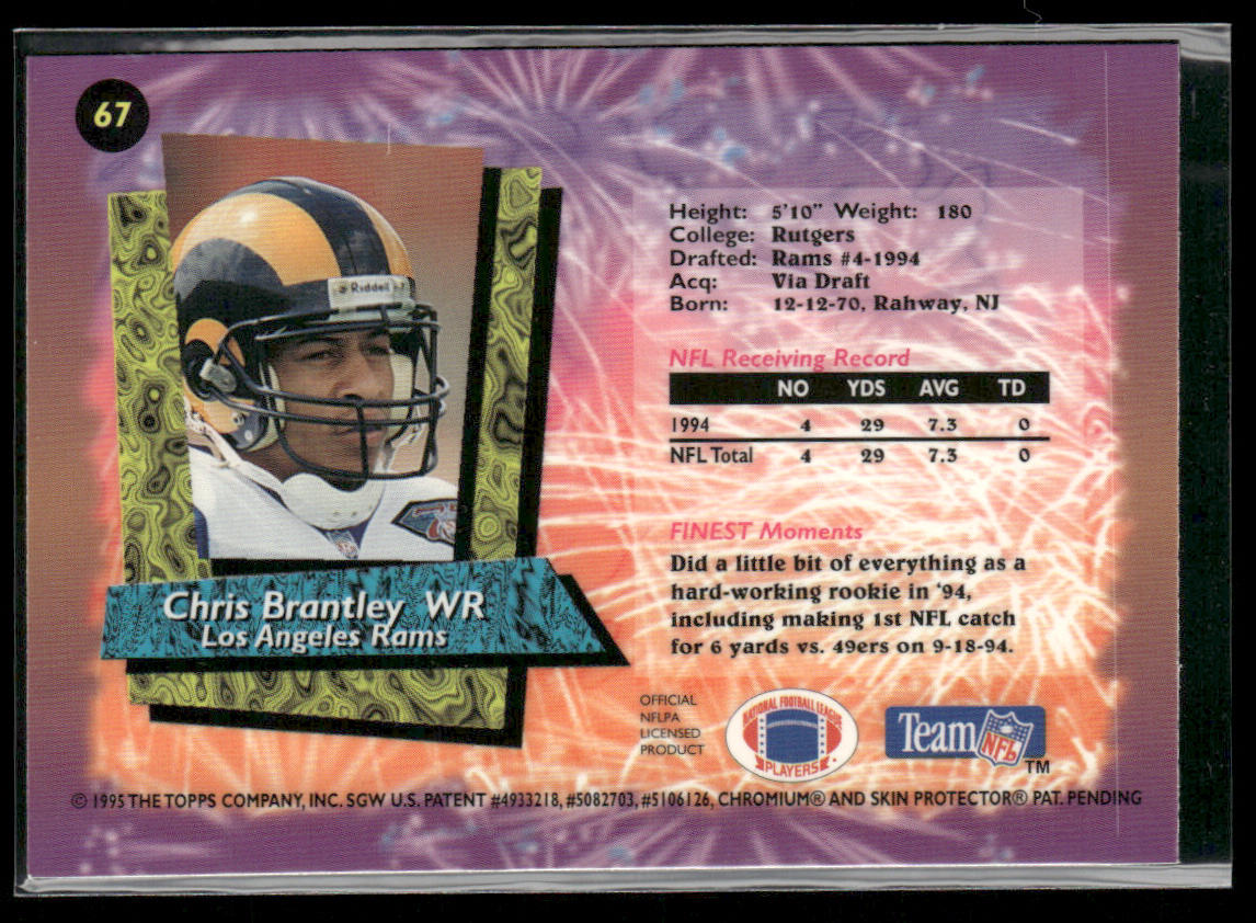 Chris Brantley 1995 Finest #67 St. Louis Rams
