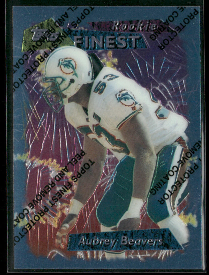 Aubrey Beavers 1995 Finest #117 Miami Dolphins