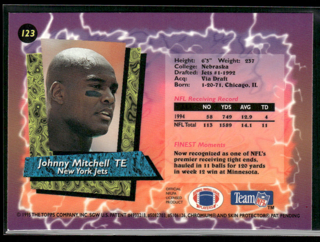 Johnny Mitchell 1995 Finest #123 New York Jets