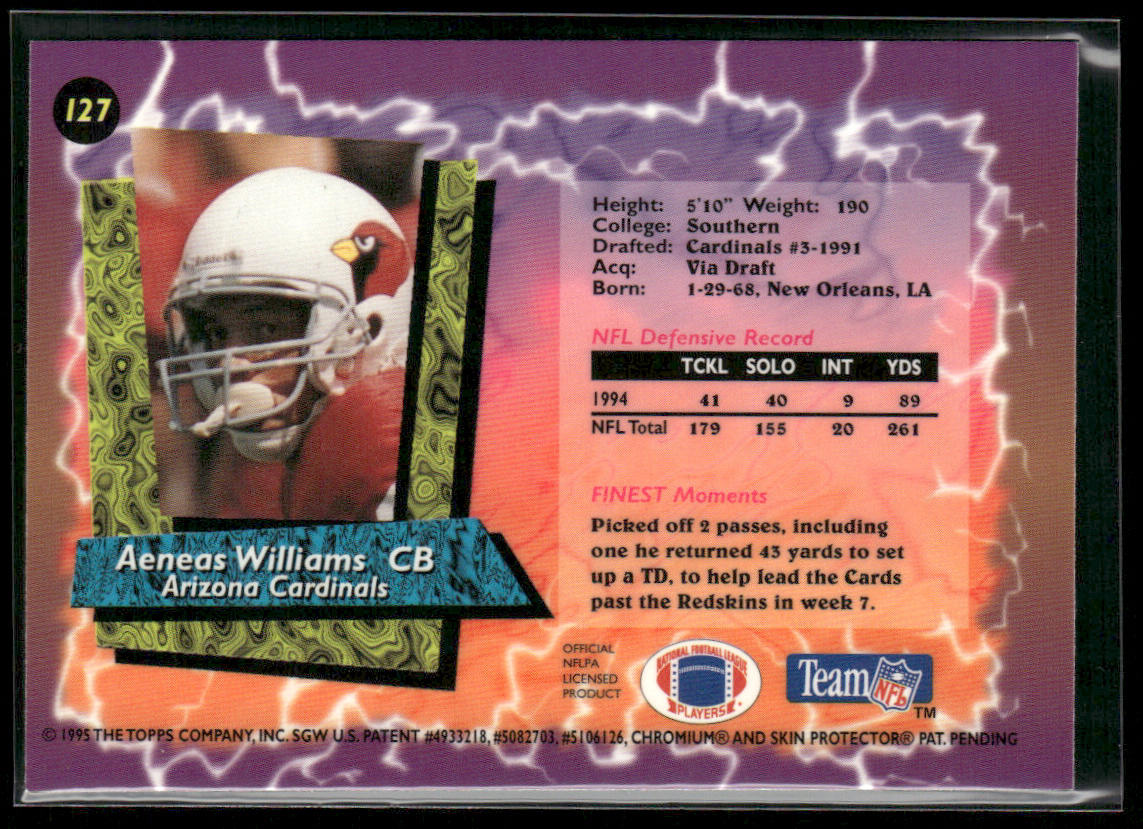 Aeneas Williams 1995 Finest #127 Arizona Cardinals