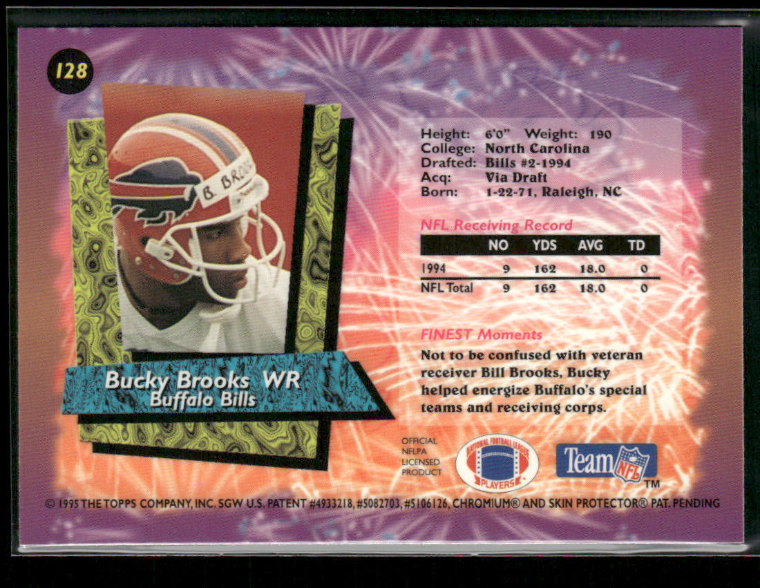 Bucky Brooks 1995 Finest #128 Buffalo Bills