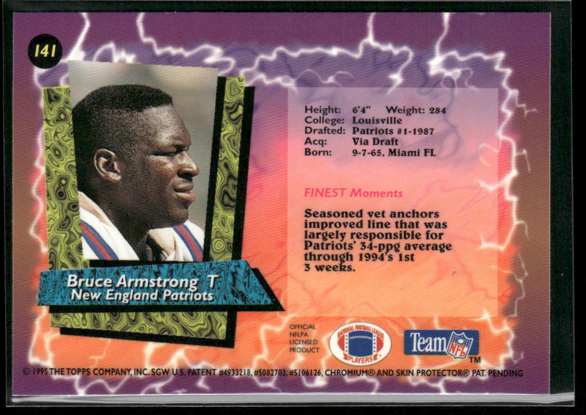 Bruce Armstrong 1995 Finest #141 New England Patriots
