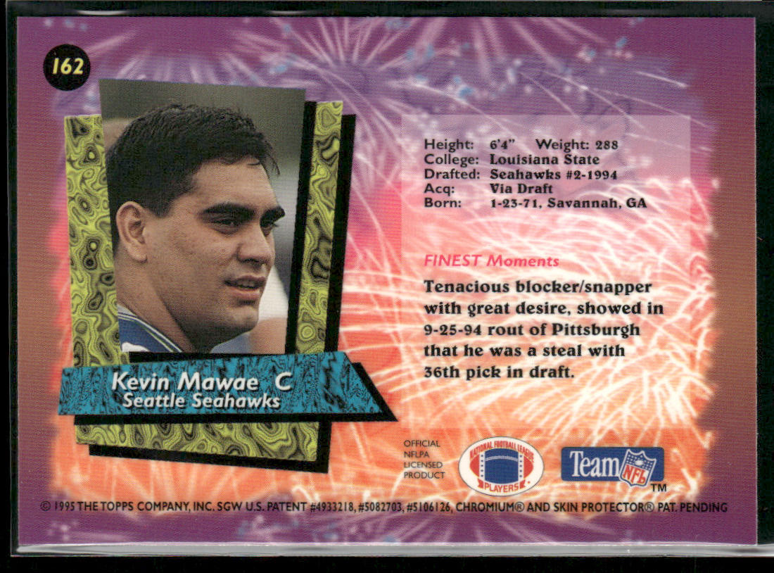 Kevin Mawae 1995 Finest #162 Seattle Seahawks