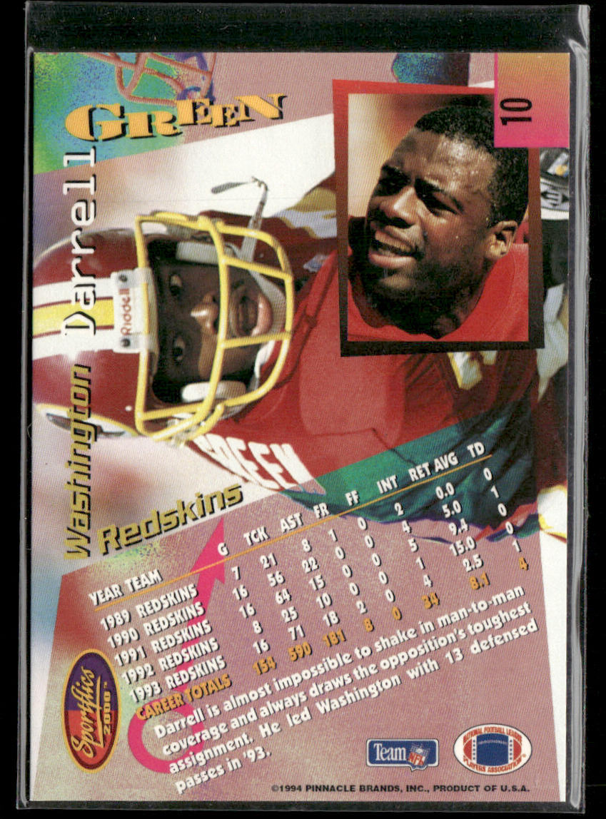 Darrell Green 1994 Sportflics #10 Washington Redskins