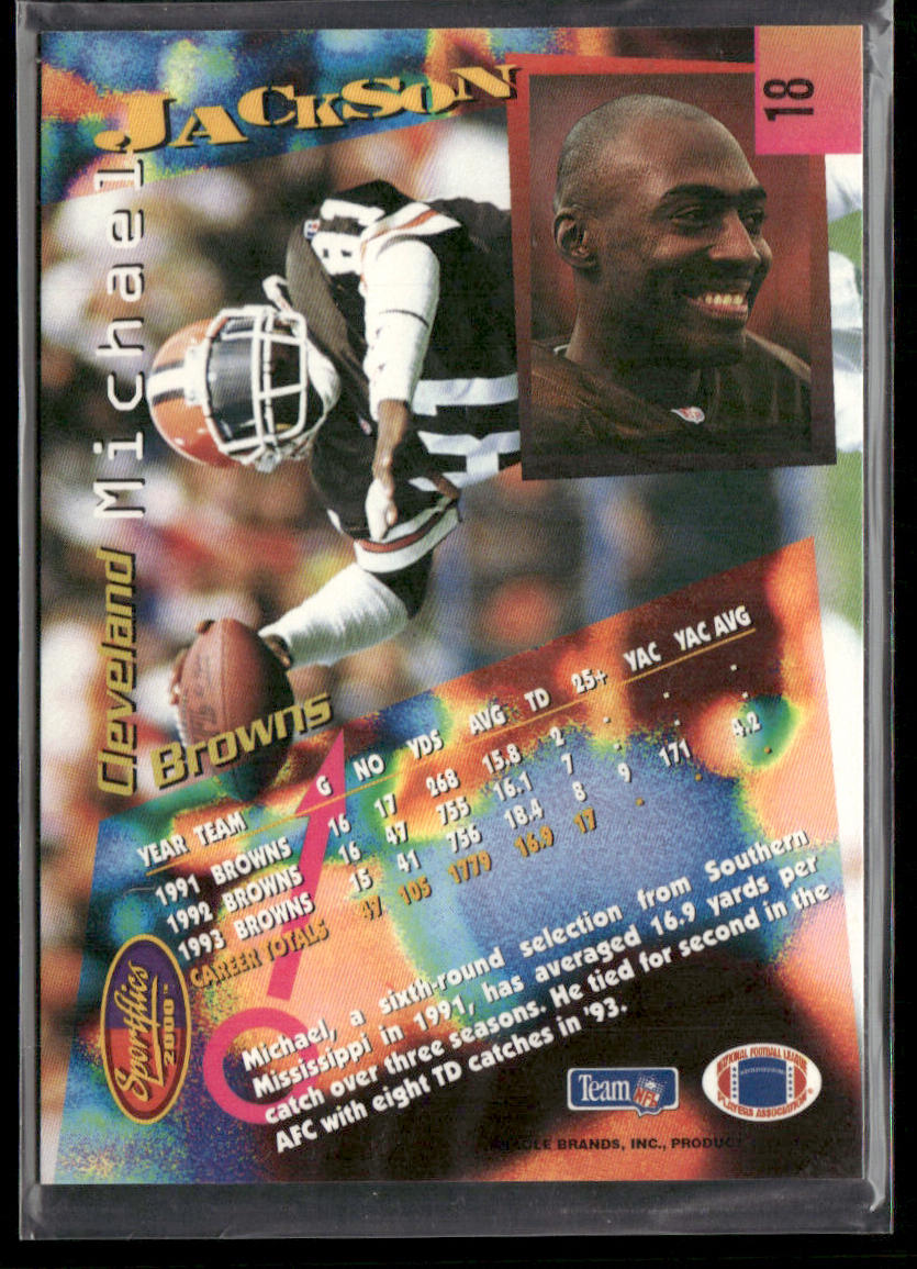 Michael Jackson 1994 Sportflics #18 Cleveland Browns