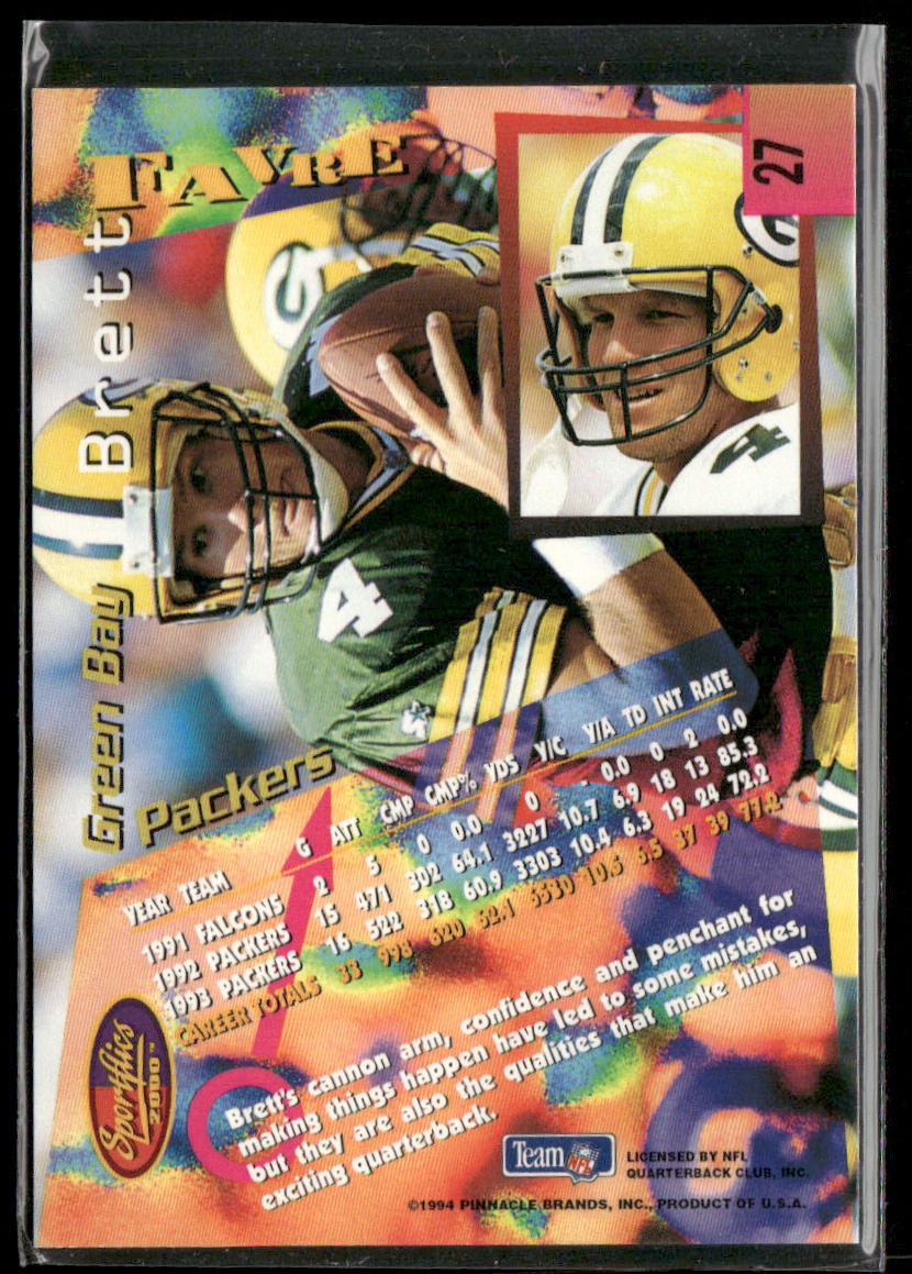Brett Favre 1994 Sportflics #27 Green Bay Packers