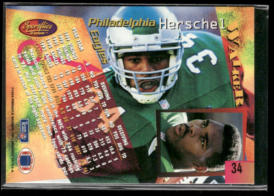 Herschel Walker 1994 Sportflics #34 Philadelphia Eagles