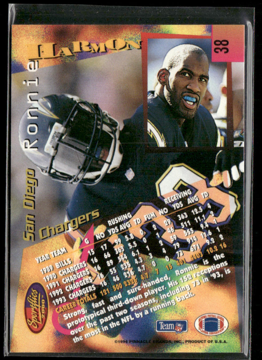 Ronnie Harmon 1994 Sportflics #38 San Diego Chargers