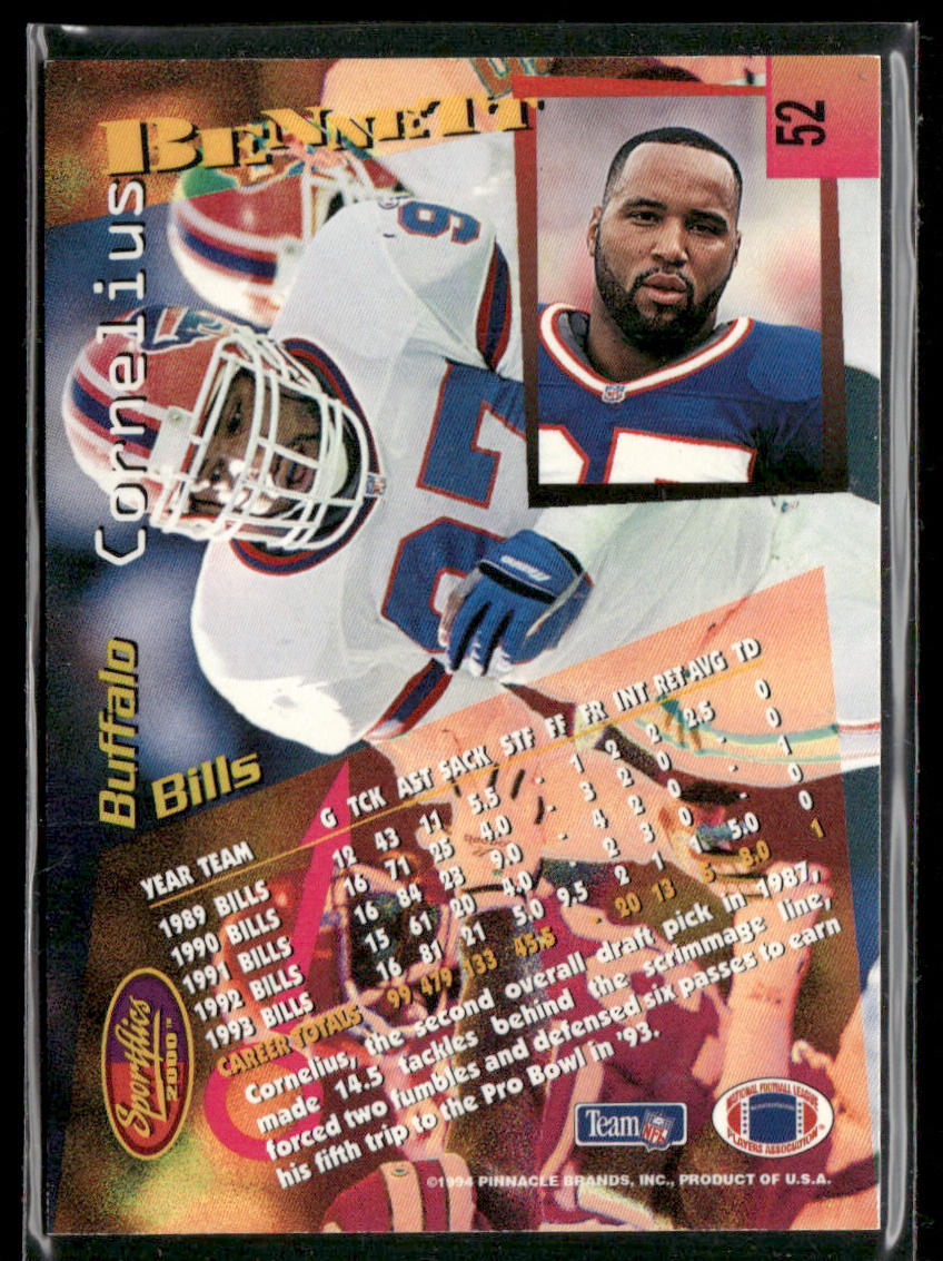 Cornelius Bennett 1994 Sportflics #52 Buffalo Bills