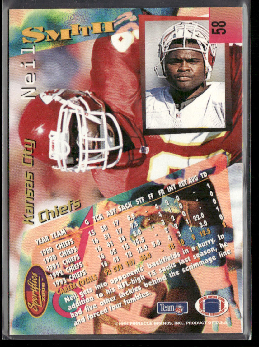 Neil Smith 1994 Sportflics #58 Kansas City Chiefs