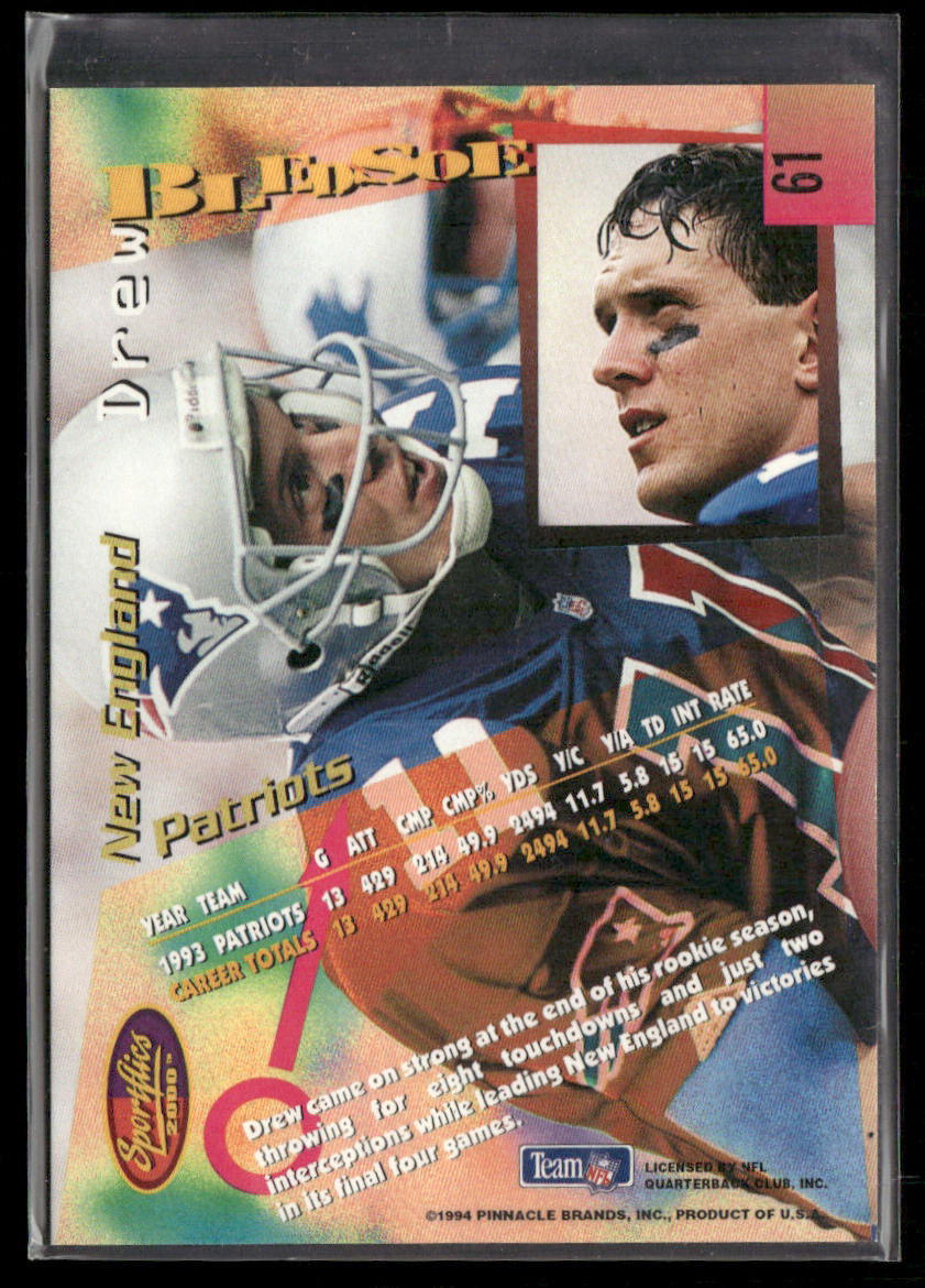 Drew Bledsoe 1994 Sportflics #61 New England Patriots