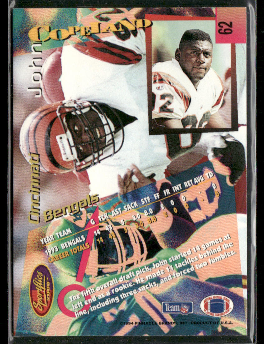 John Copeland 1994 Sportflics #62 Cincinnati Bengals