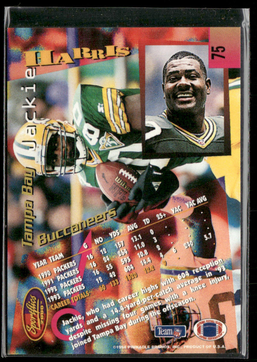 Jackie Harris 1994 Sportflics #75 Tampa Bay Buccaneers