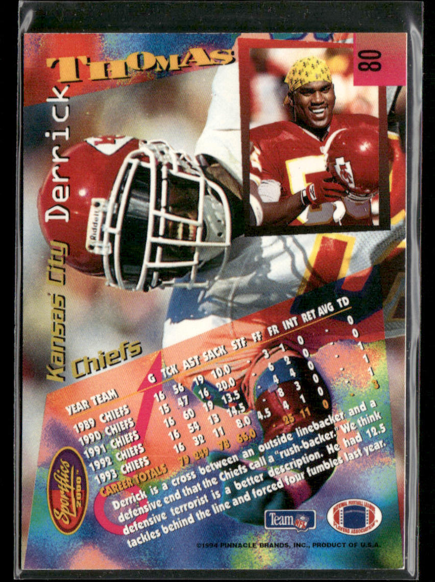 Derrick Thomas 1994 Sportflics #80 Kansas City Chiefs