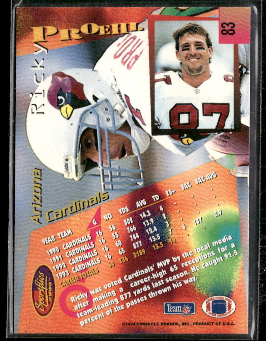 Ricky Proehl 1994 Sportflics #83 Arizona Cardinals