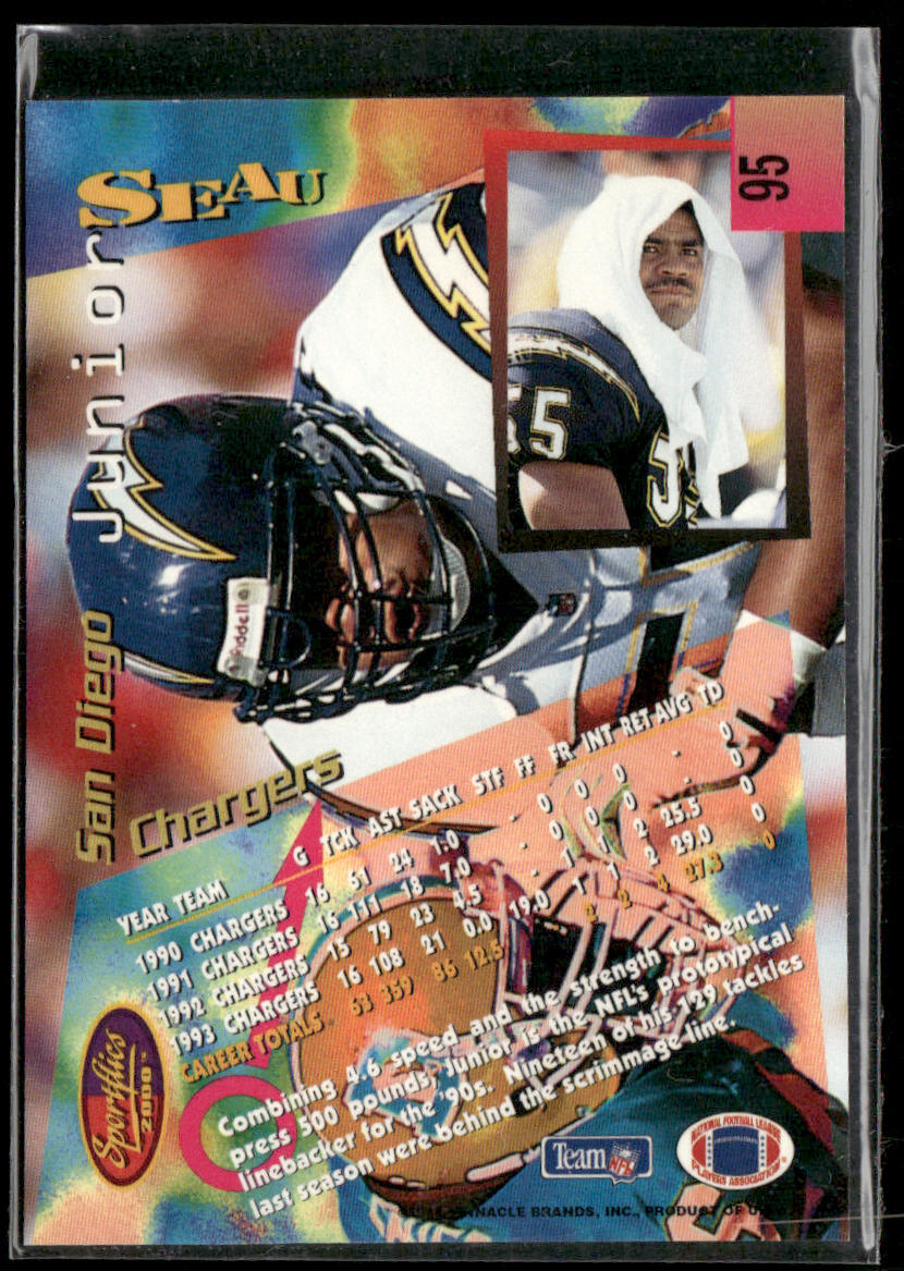 Junior Seau 1994 Sportflics #95 San Diego Chargers