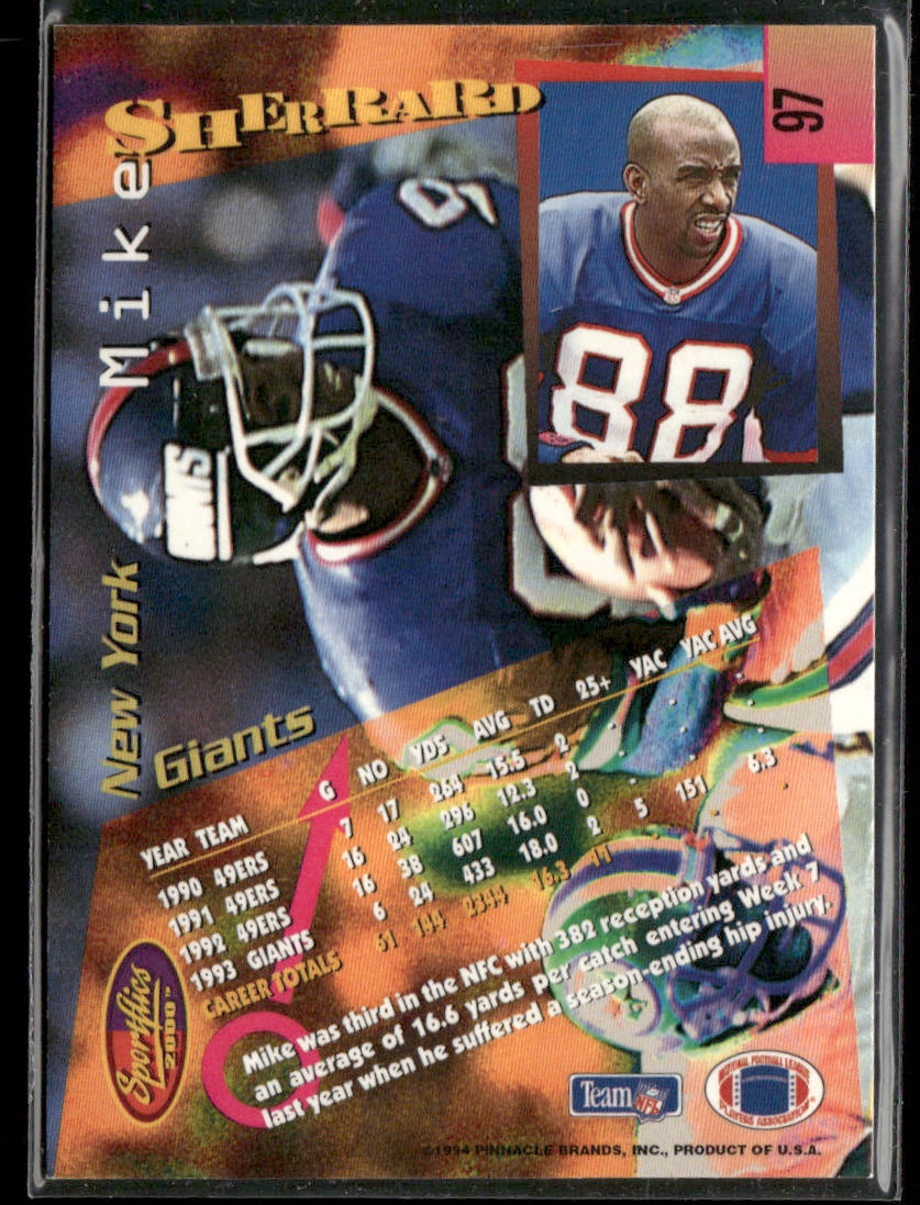 Mike Sherrard 1994 Sportflics #97 New York Giants