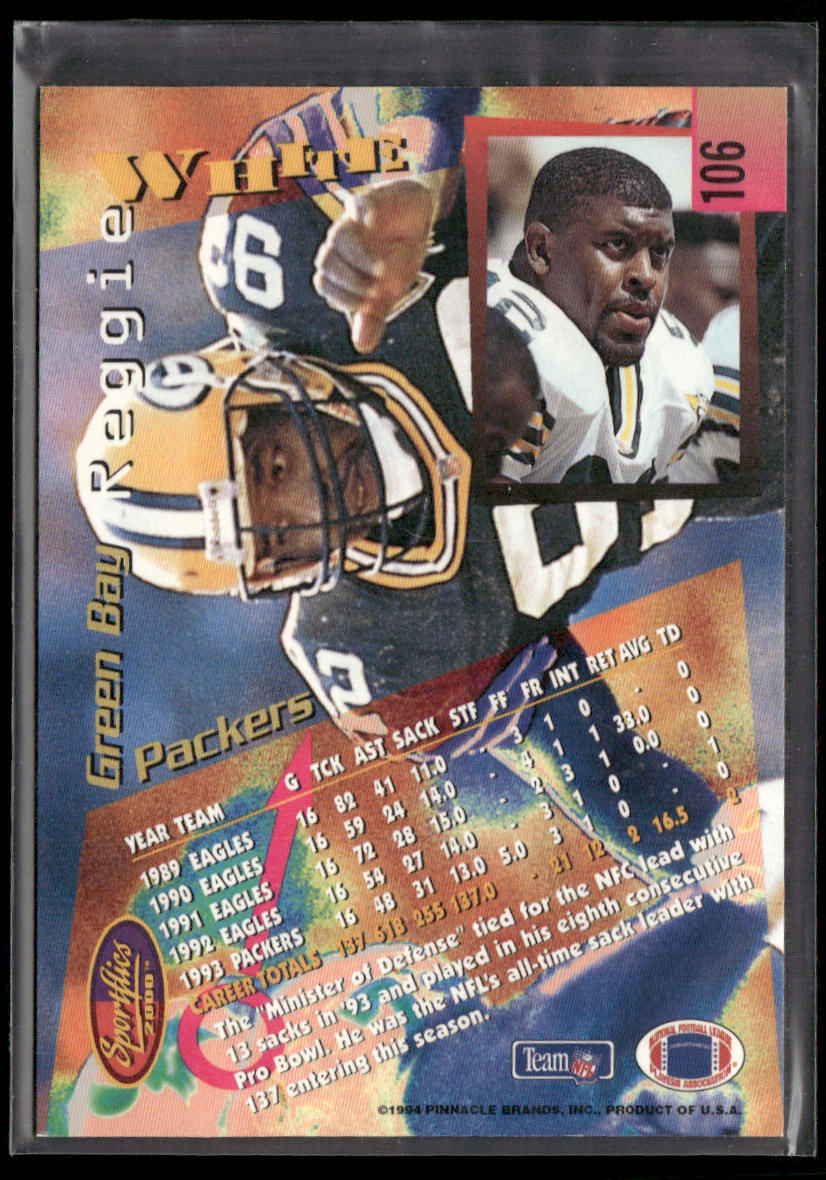 Reggie White 1994 Sportflics #106 Green Bay Packers